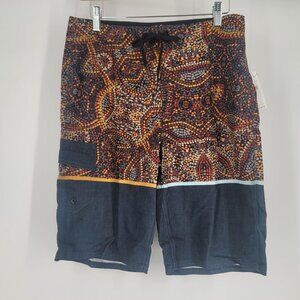 O’Neill Board Shorts Mens 30 Brown Calypso Back Pocket Stretch Swim Surf